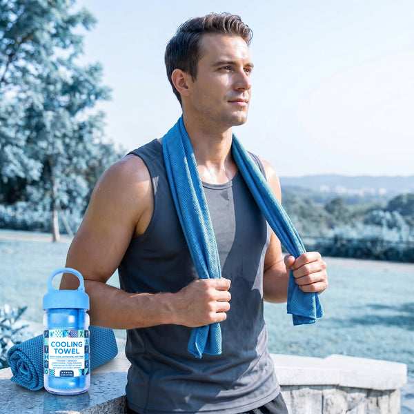 A Cooling, Anti-perspiration Towel You Can Use Anywhere, Anytime! Reusable, Soft, Absorbent And Cooling.