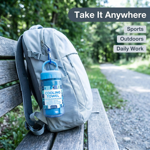 A Cooling, Anti-perspiration Towel You Can Use Anywhere, Anytime! Reusable, Soft, Absorbent And Cooling.