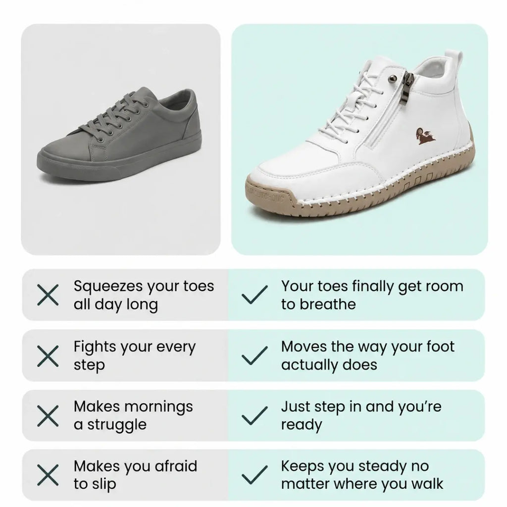 Comfortable Zipper Hand-Stitched Slip-On Shoes