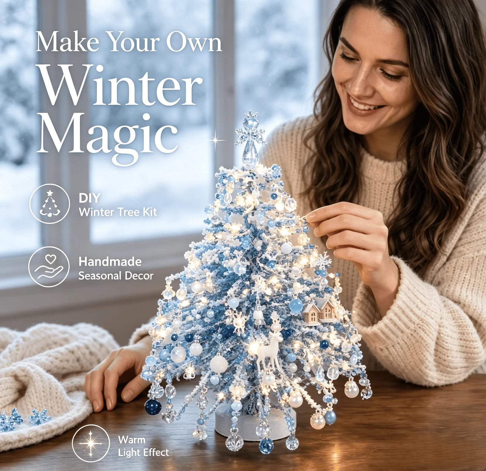 DIY Beaded Christmas Tree Kit – Sparkling Holiday Decoration