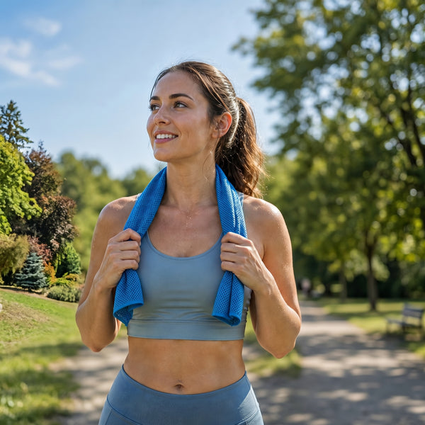 A Cooling, Anti-perspiration Towel You Can Use Anywhere, Anytime! Reusable, Soft, Absorbent And Cooling.