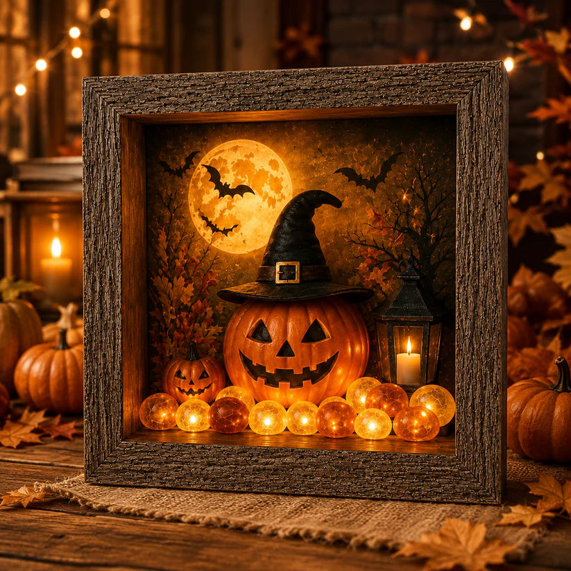 🎃DIY Lighted Halloween Shadow Box Kit