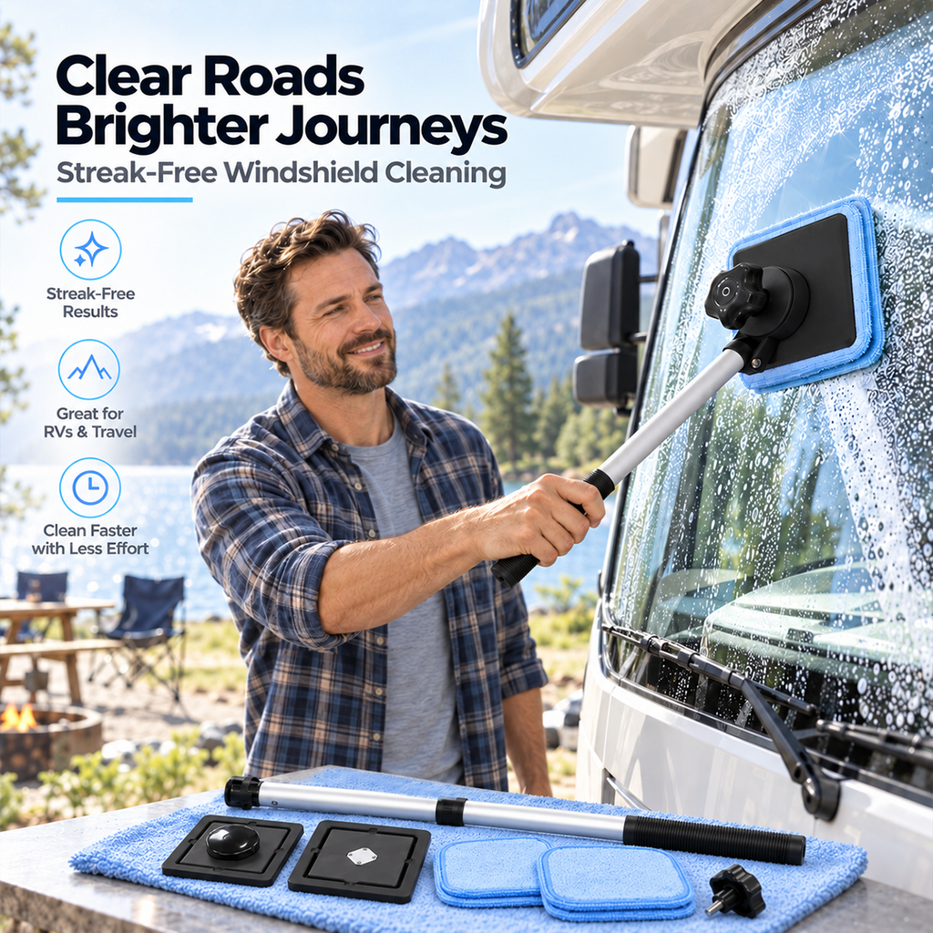 🚗✨ Dual-Sided Magnetic Windshield Cleaner – Clean Both Sides at Once