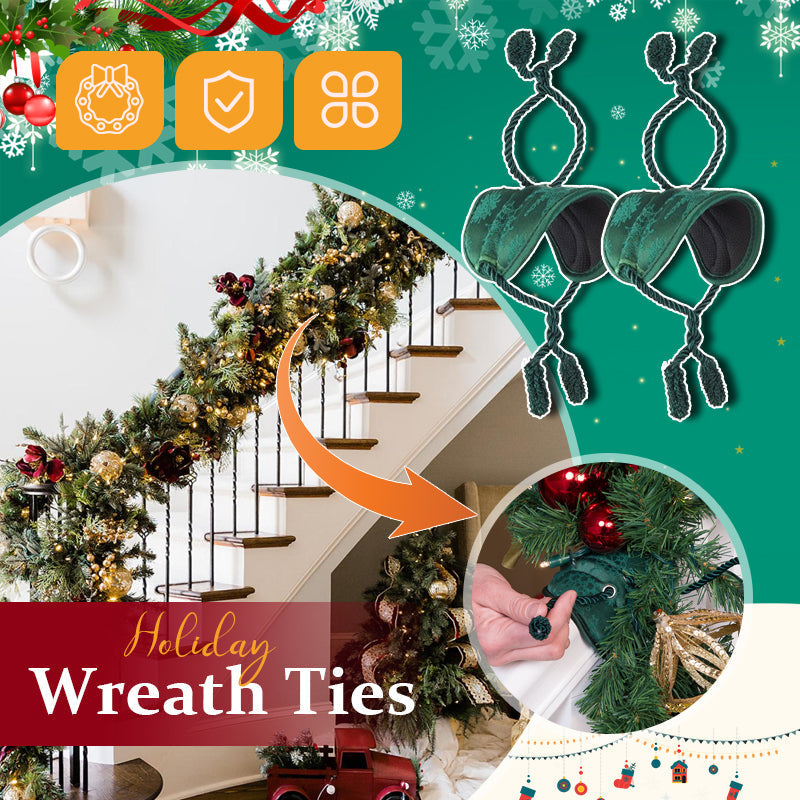🎀 Reusable Soft Fabric Banister Garland Ties – Scratch‑Free Holiday Stair Decoration