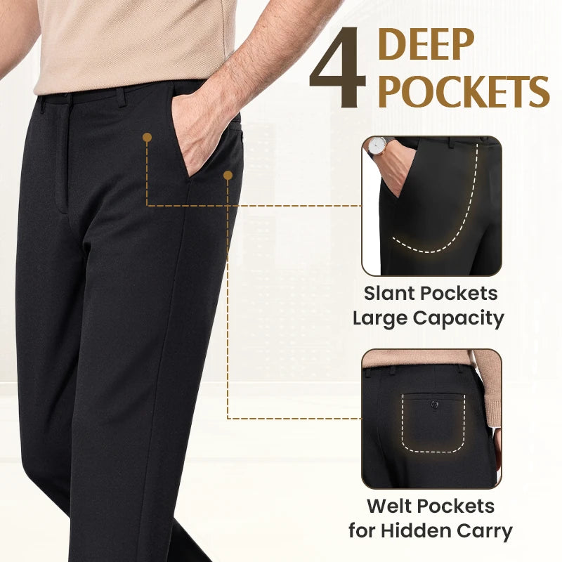Men's High Stretch Straight Fit Pants