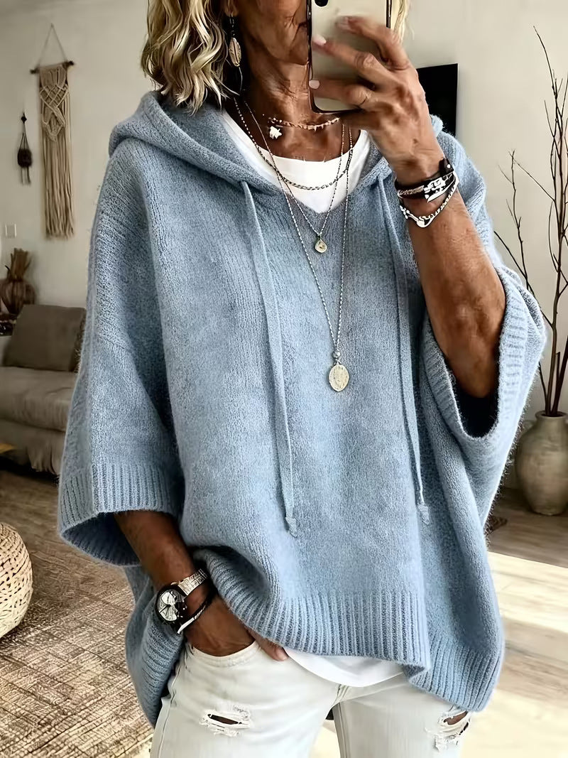 Women's Casual Hooded Knit Sweater
