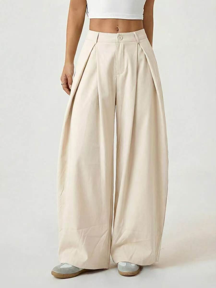 🍂 Women’s Pleated Wide-Leg Pants – Effortless Elegance & Comfortable Autumn Style