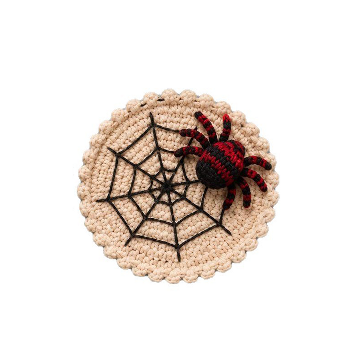 🕷️ 100% Hand-Crocheted Spider Web Coaster🧶
