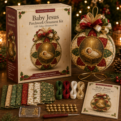 ⛪ Christmas Nativity Patchwork Ornament DIY Kit