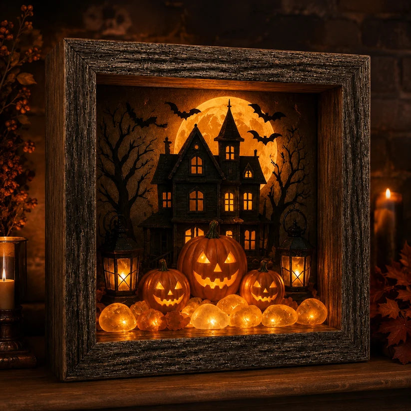 🎃DIY Lighted Halloween Shadow Box Kit