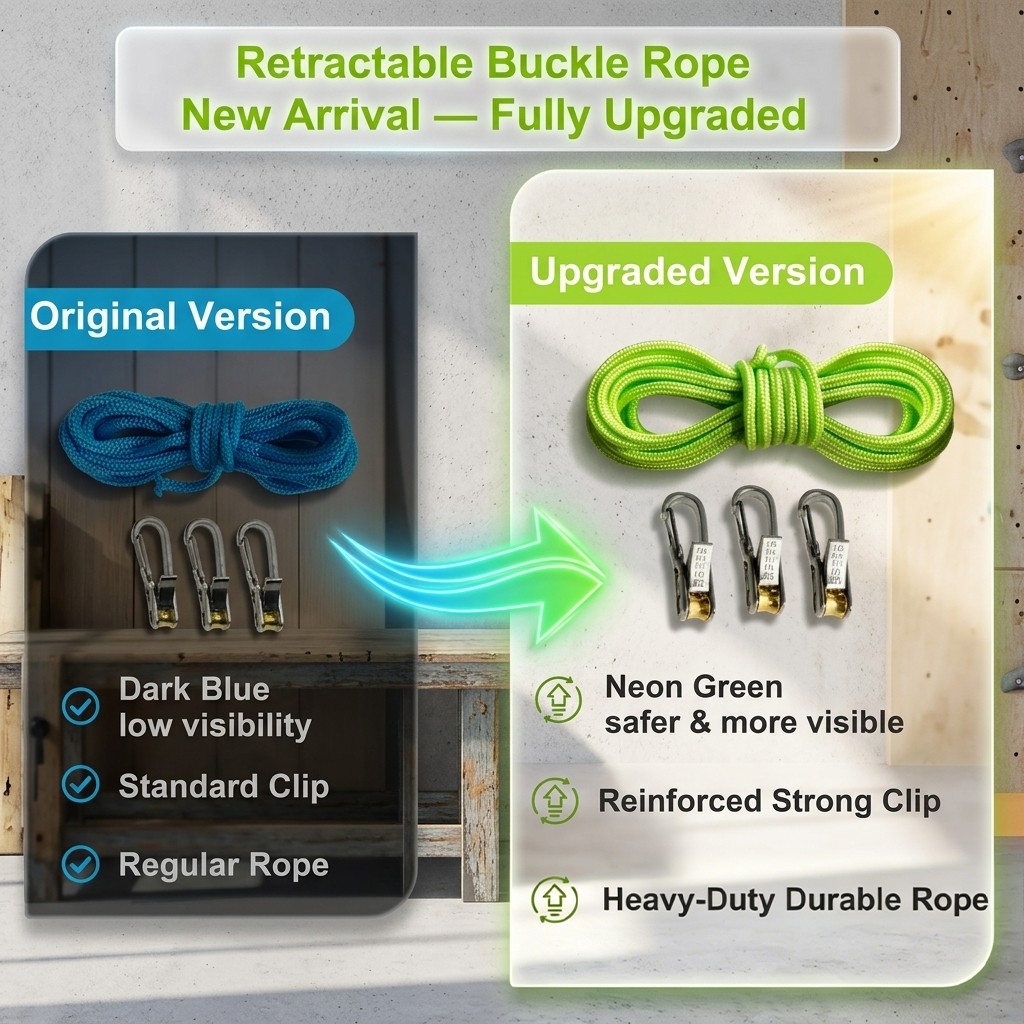 💪Retractable Buckle Rope-Adjustable Ropes 2026 New Rope Roller