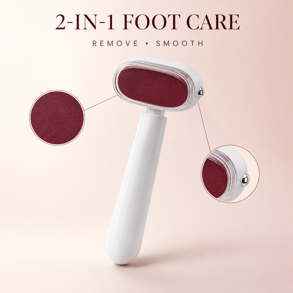 🦶✨ Professional 2-in-1 Foot Callus Remover & Smoothing File 🛁💖