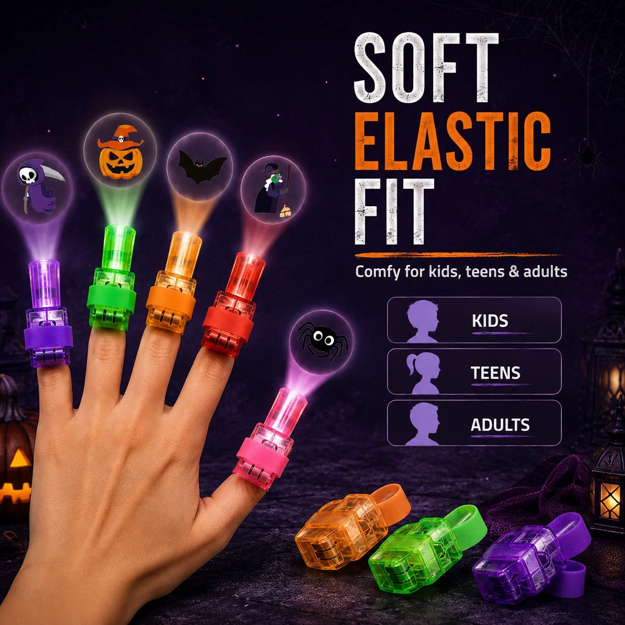🎃Halloween Finger Projector – Mini Pattern Projector (36 pieces)