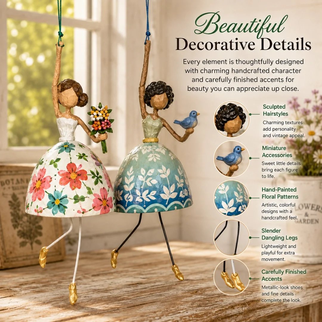 💃Last Day 49% OFF – 🌸Whimsical Dancing Lady Hanging Ornament ✨