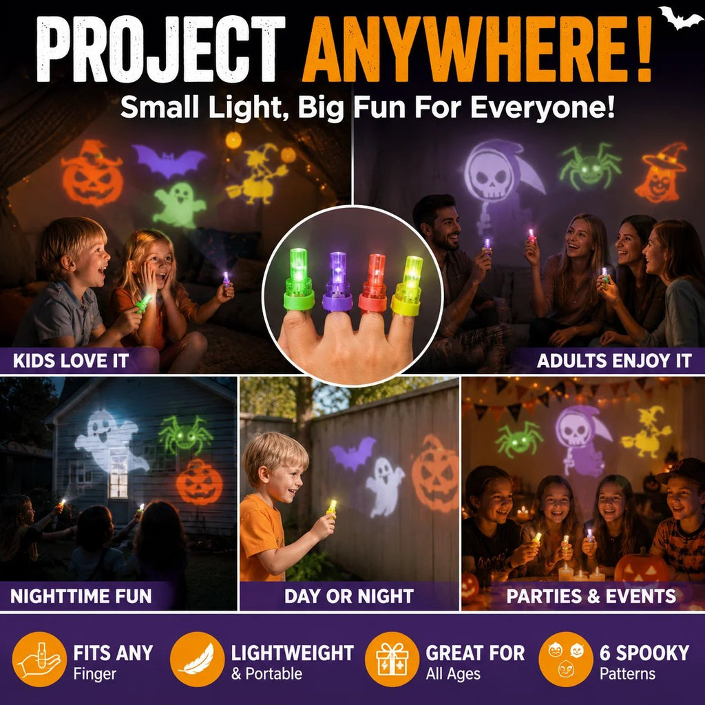 🎃Halloween Finger Projector – Mini Pattern Projector (36 pieces)