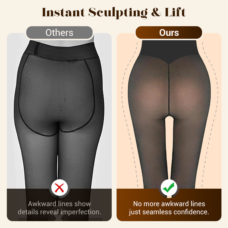 ⚡50K+ SOLD!❄️One-Seam Pile-Lined Shaping Tights✨ Stay Warm, Look Snatched💕