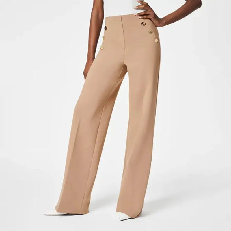 🍂High-waisted wide-leg trousers