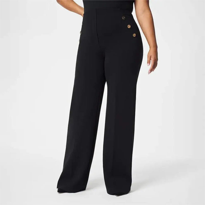 🍂High-waisted wide-leg trousers