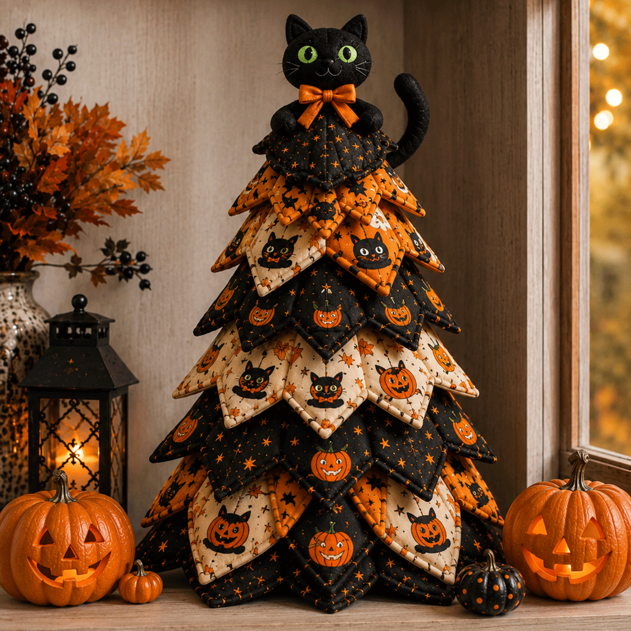 DIY Halloween Quilted Fabric Tree Kit
