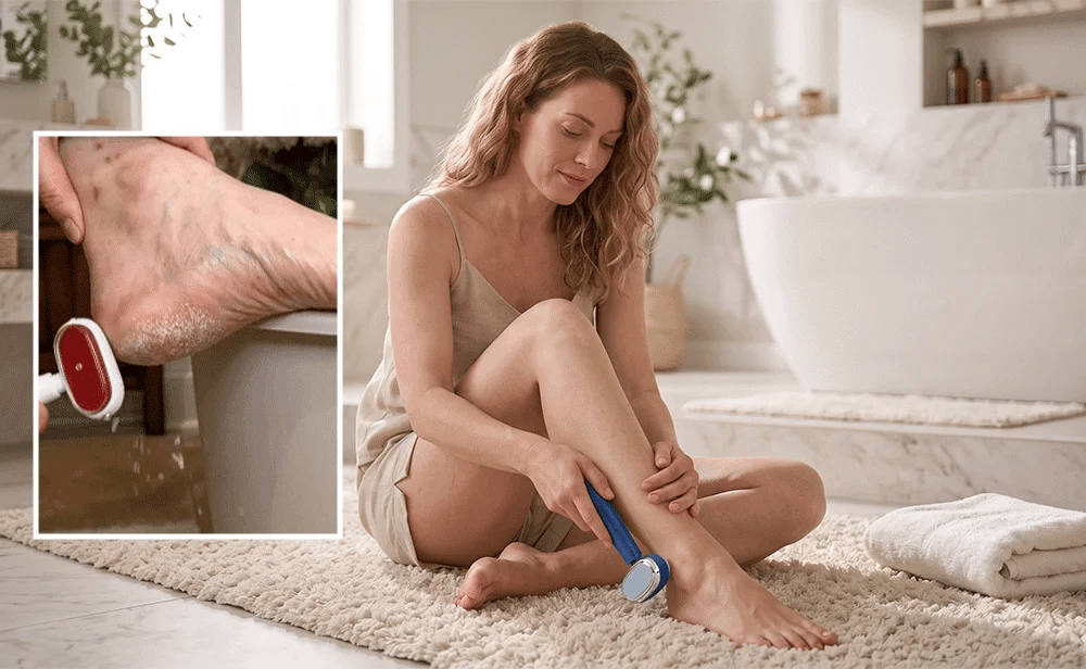 🦶✨ Professional 2-in-1 Foot Callus Remover & Smoothing File 🛁💖
