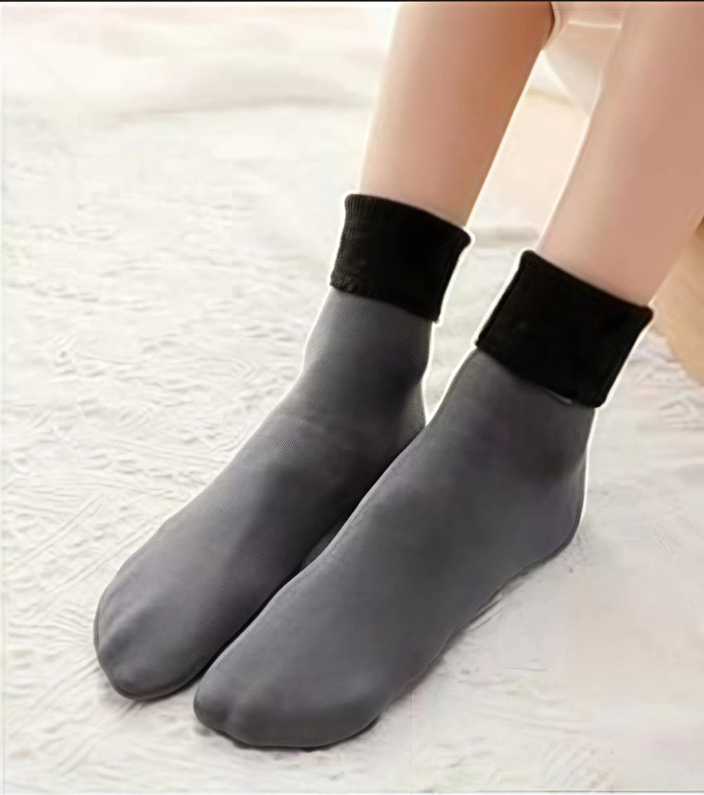 🧦 5 Pairs Thick Fleece-Lined Snow Socks – Cosy Thermal Winter Socks for Men & Women ❄️
