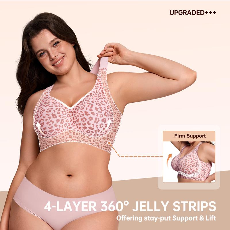 🏆LAST DAY SALE 50% OFF 🔥OEAK Women Jelly Bras Wirefree Full Coverage No Underwire Everyday Bras Comfortable Wireless Padded Tshirt Bra👍