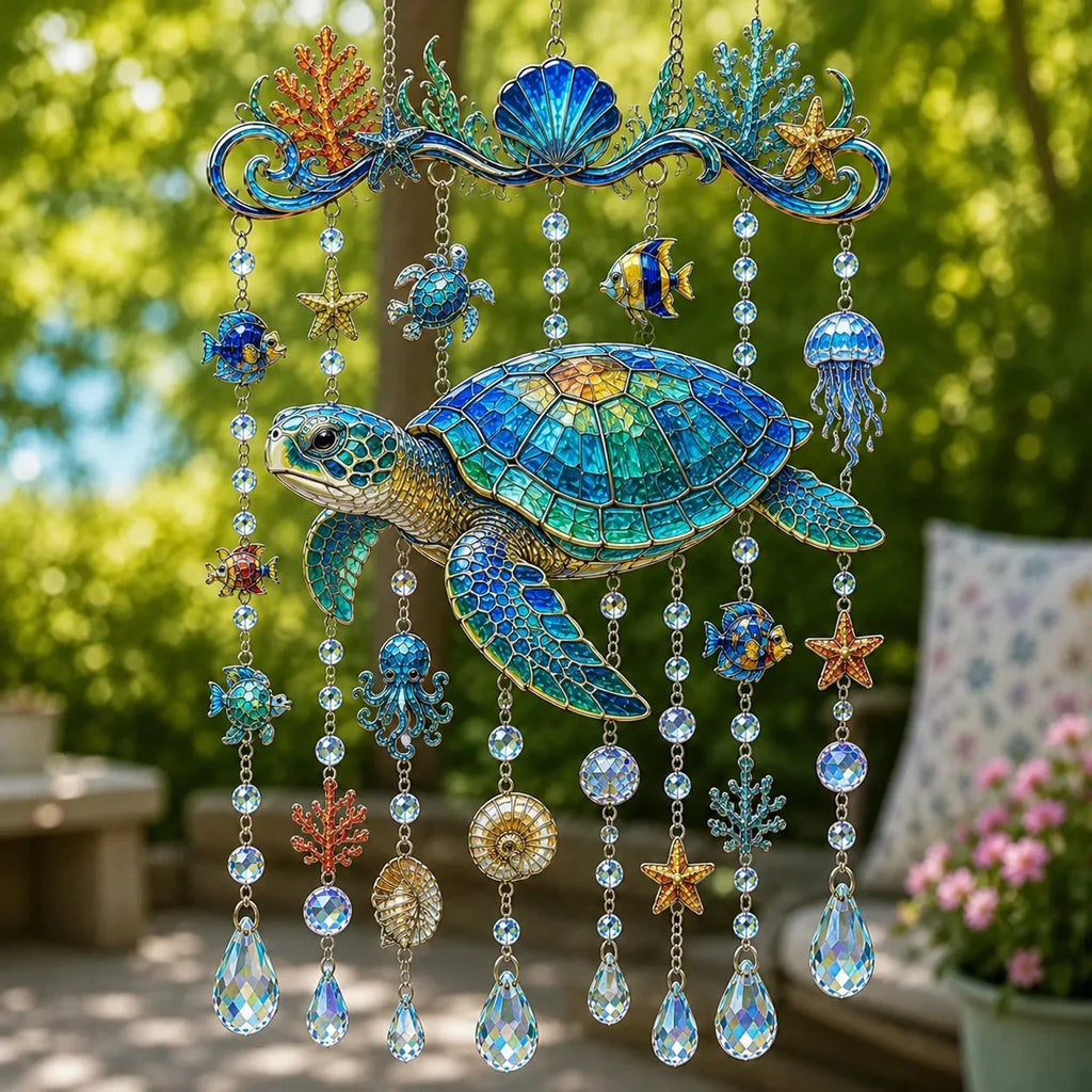 🐋 Ocean-Themed Wind Chime – Bring the Ocean Glow to Your Garden，Animal-Free Jewelry Collection