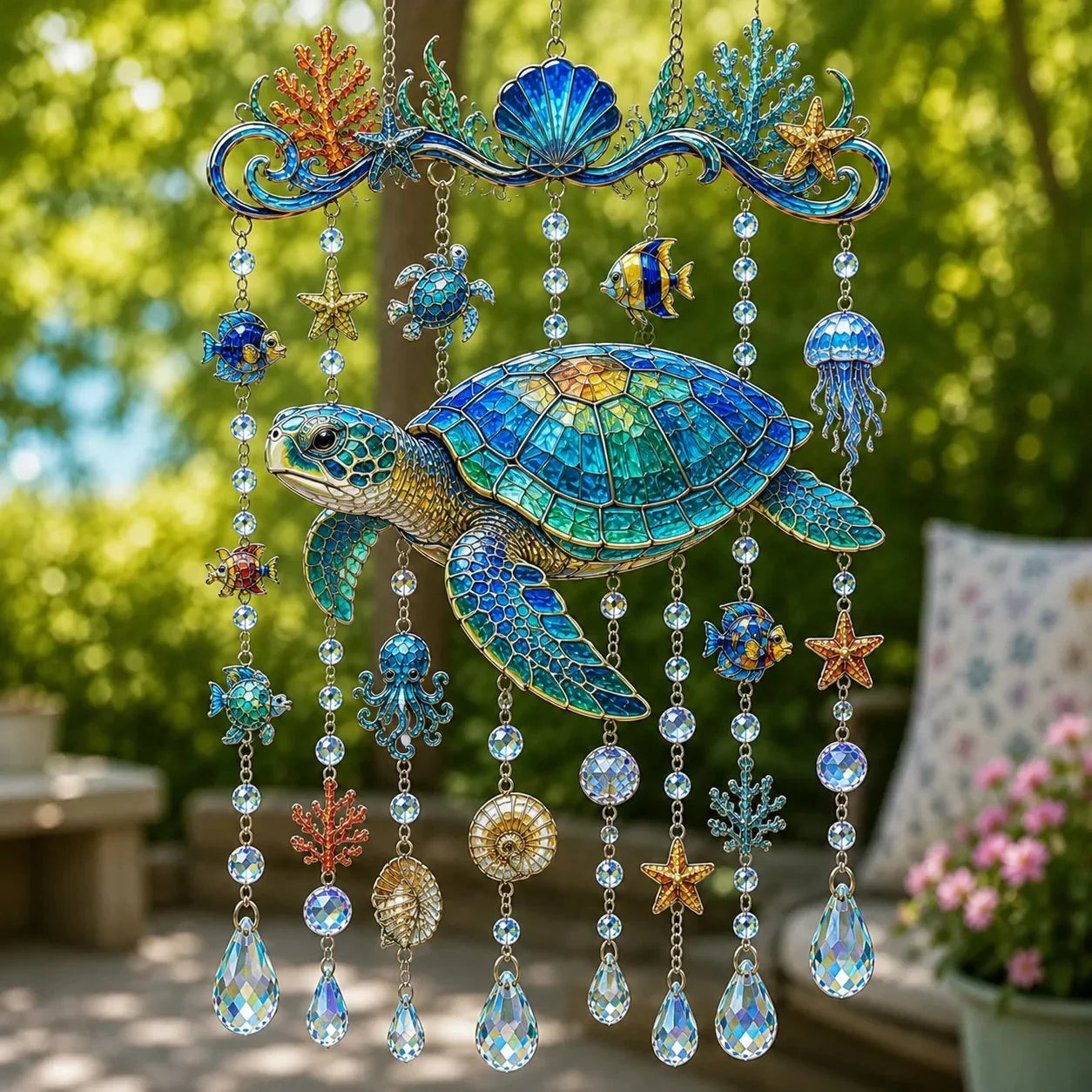 🐋 Ocean-Themed Wind Chime – Bring the Ocean Glow to Your Garden，Animal-Free Jewelry Collection