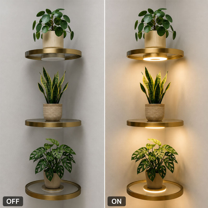 ✨Illuminated Floating Corner Shelf