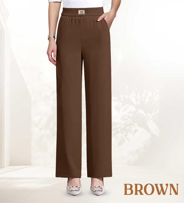 🌷LAST DAY SALE 65% OFF!!💥Women's High Waisted Wide Leg Trousers with a Flattering Drape