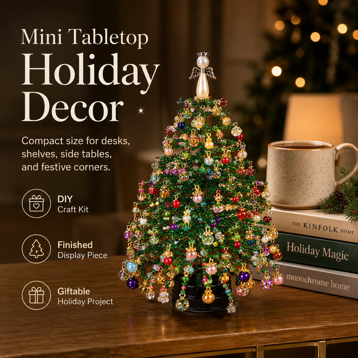 DIY Beaded Christmas Tree Kit – Sparkling Holiday Decoration