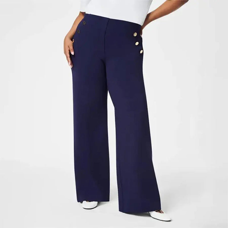 🍂High-waisted wide-leg trousers
