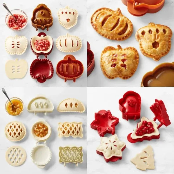 🍎 Fall Hand Pie Molds – Autumn Pumpkin, Apple & Acorn Dough Pressing Stamp Moulds✨