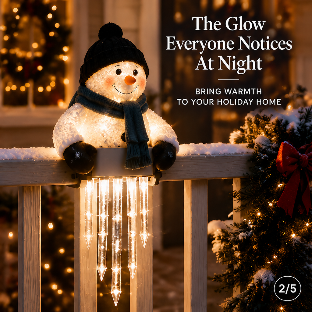 ❤️Today 49% OFF - 🎁WinterGlow Snowman Icicle Light Decor