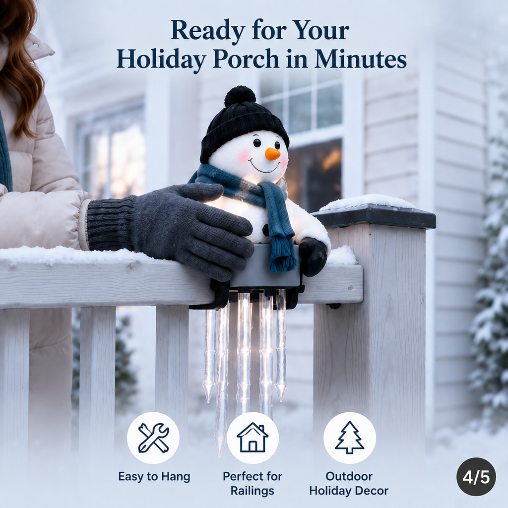 ❤️Today 49% OFF - 🎁WinterGlow Snowman Icicle Light Decor