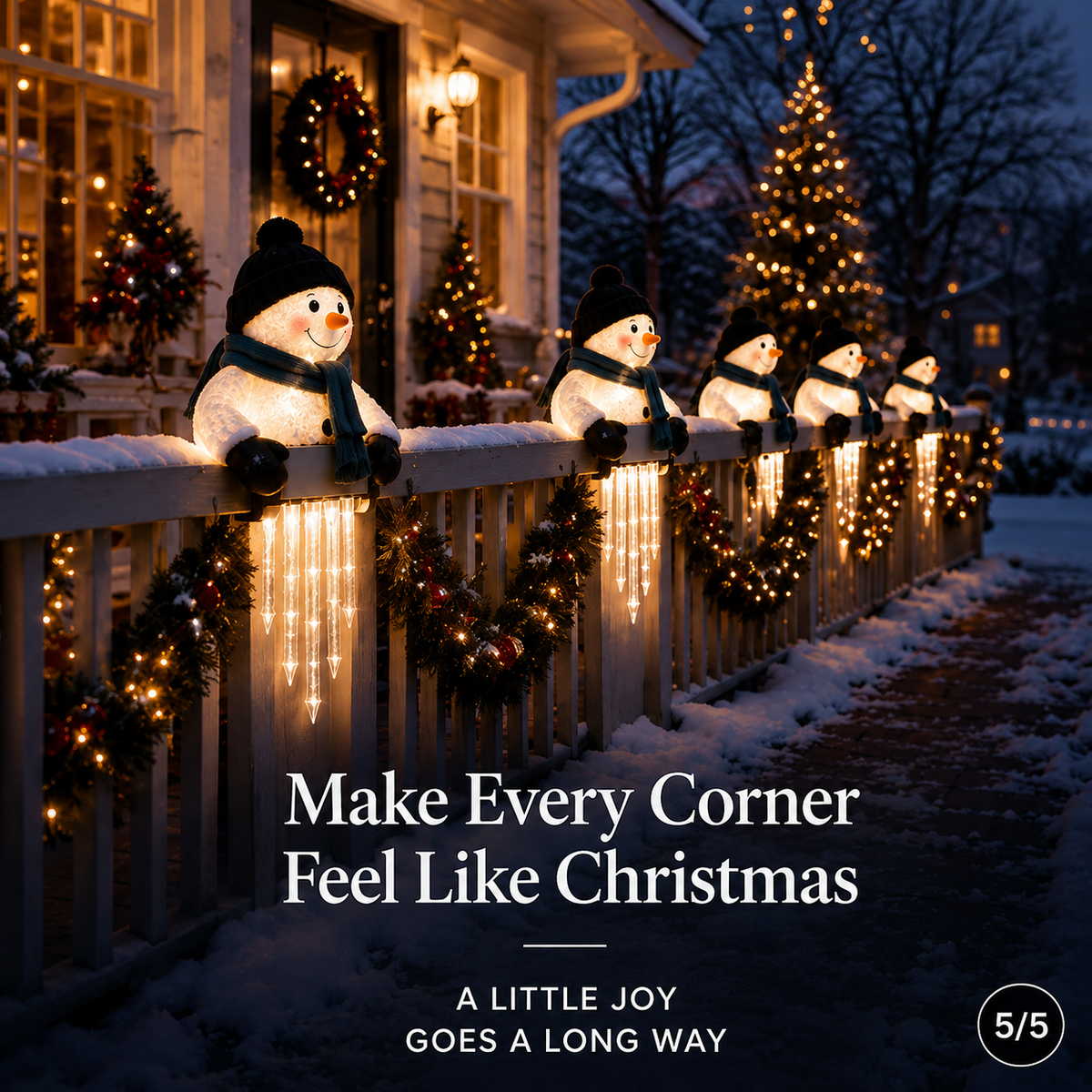 ❤️Today 49% OFF - 🎁WinterGlow Snowman Icicle Light Decor