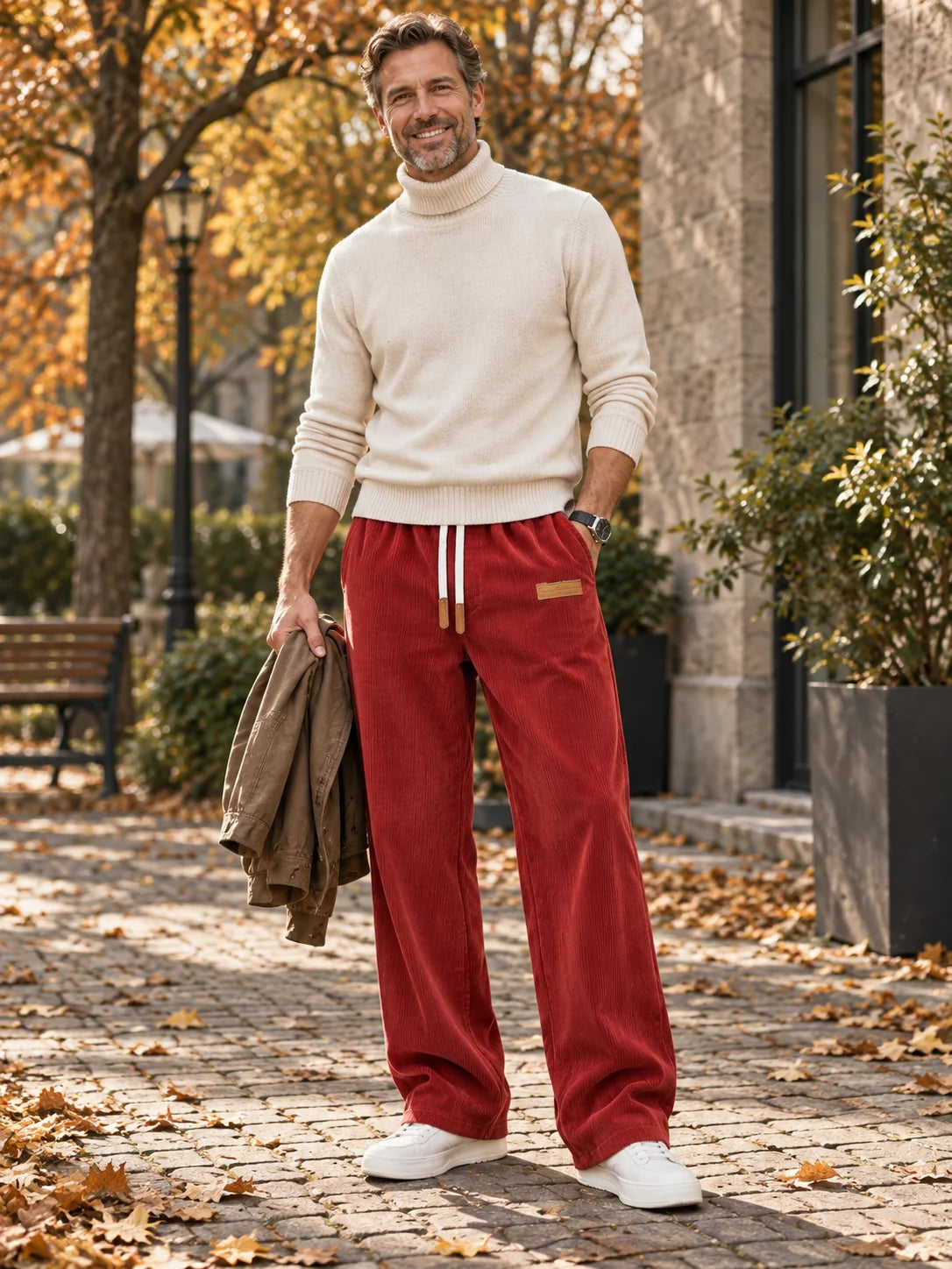 Men's Vintage Corduroy Loose Fit Trousers