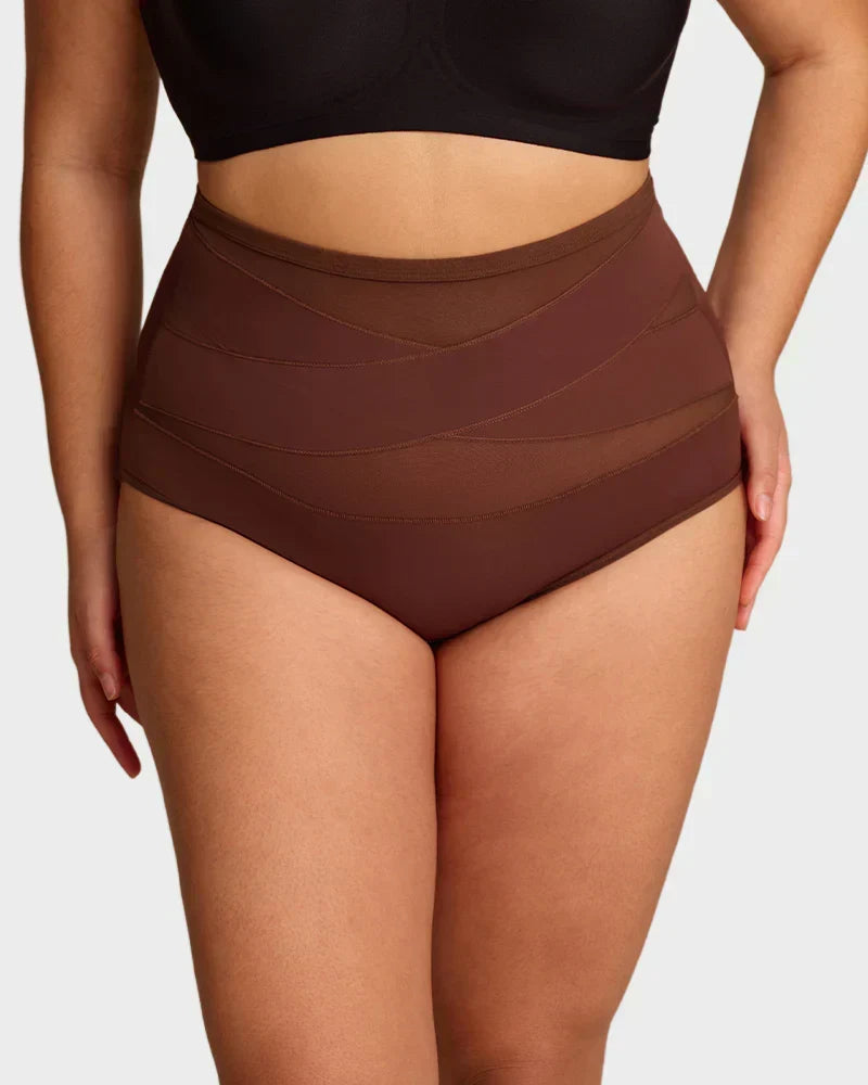 🌸Last Day✨Plus-Size High-Waist Cross Tummy Control Panties