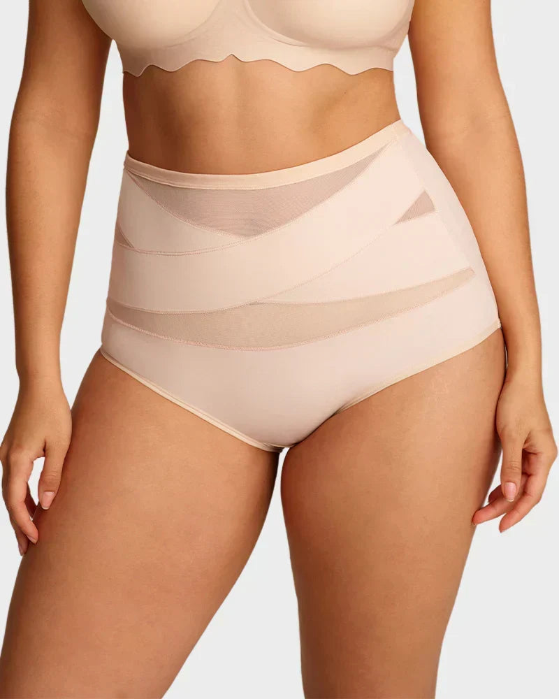 🌸Last Day✨Plus-Size High-Waist Cross Tummy Control Panties
