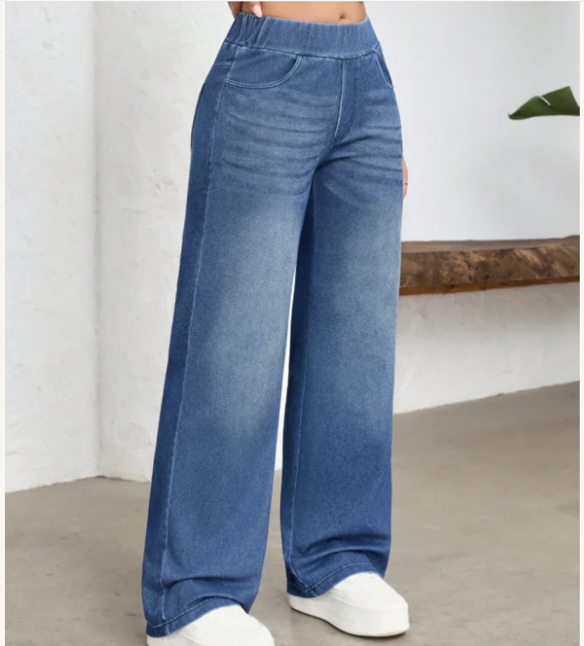 Women's High-Waisted Stretch Kick-Flare Jeans (Slim-Leg/Wide-Leg Styles)