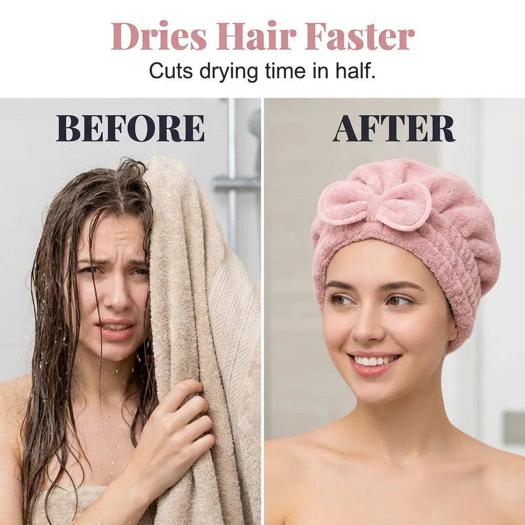 💗Most Loved💥Ultra-Absorbent Hair Towel Set