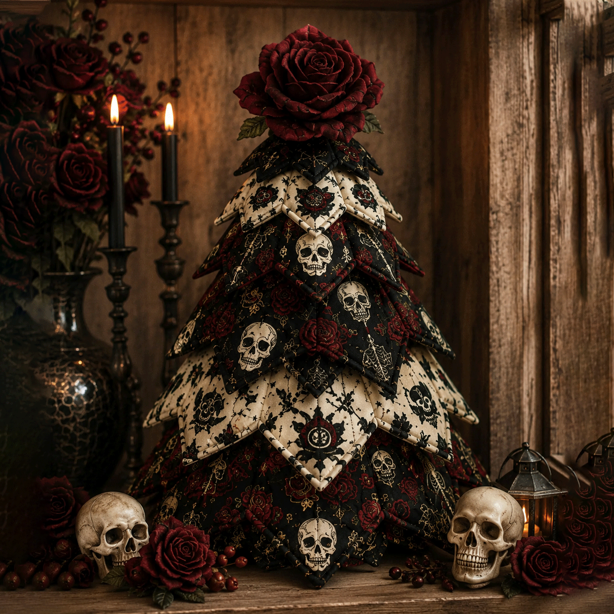 DIY Halloween Quilted Fabric Tree Kit