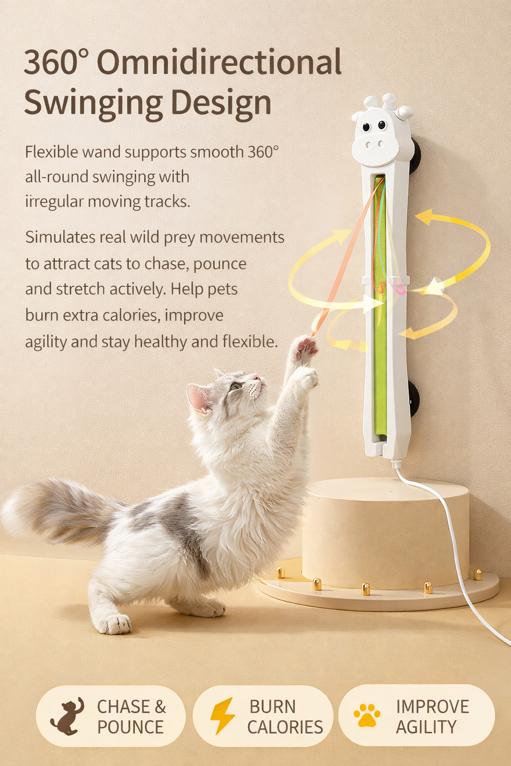 Door Mounted Automatic Cat Interactive Toy