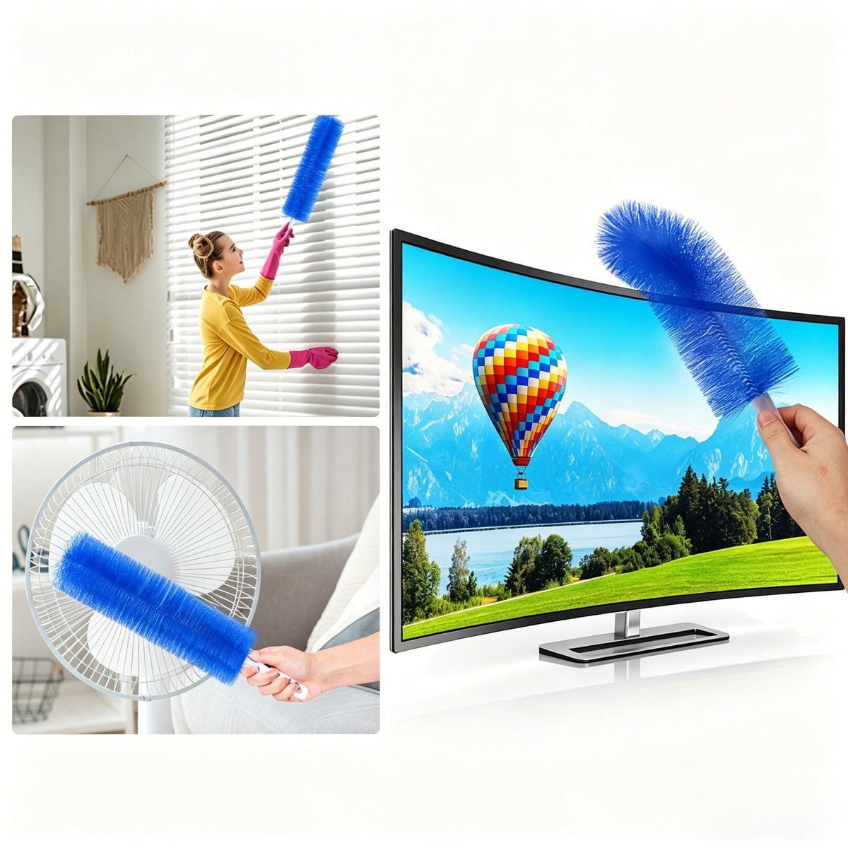 ✈️Last Day 50% OFF✨Bendable Microfiber Head,Reusable Dust Remover