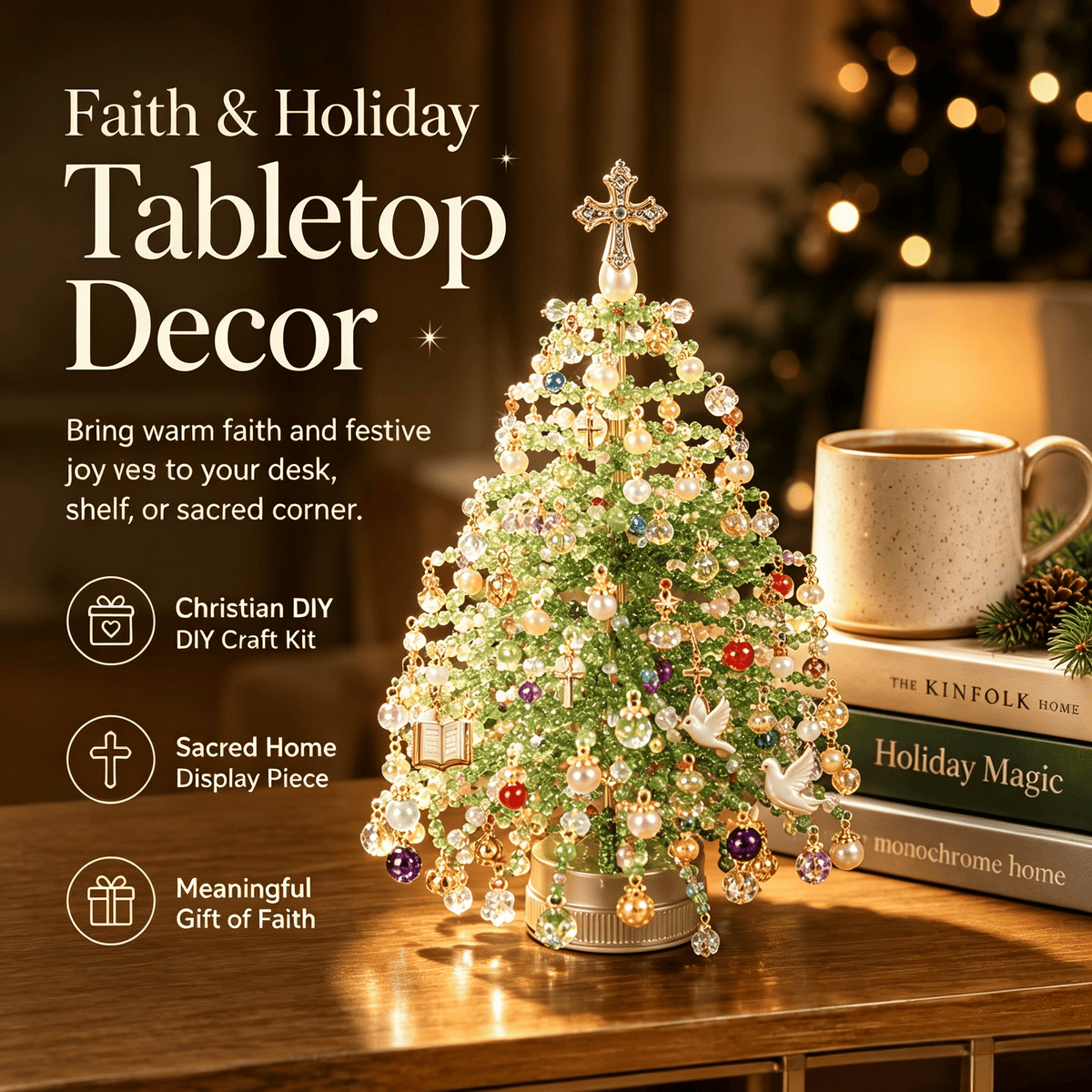 DIY Beaded Christmas Tree Kit – Sparkling Holiday Decoration