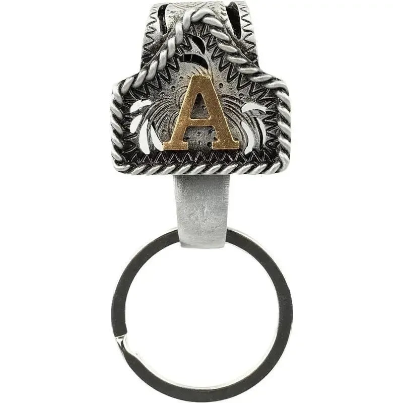💥Handmade Cow Tag Belt  Key Holder with Custom Initial.