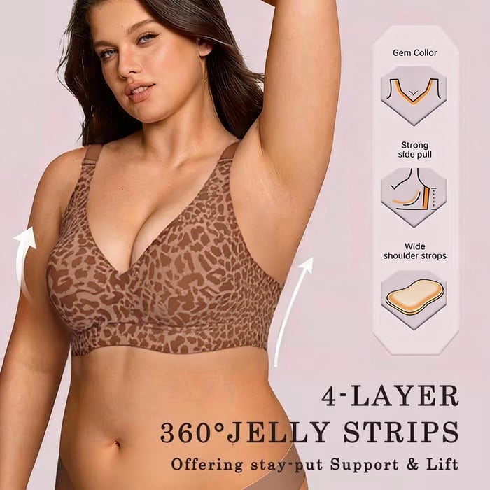 🏆LAST DAY SALE 50% OFF 🔥OEAK Women Jelly Bras Wirefree Full Coverage No Underwire Everyday Bras Comfortable Wireless Padded Tshirt Bra👍