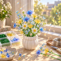 DIY Beaded Wildflower Bouquet Kit – Handmade Crystal Flower Craft Set