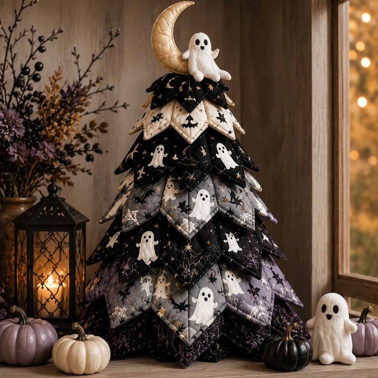 DIY Halloween Quilted Fabric Tree Kit