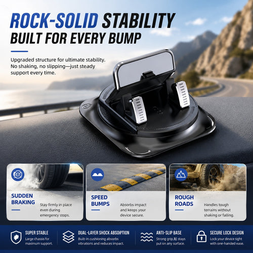 Car Phone Holder 360 Degree Rotation, Suitablefor Car Navigation In-car Dashboard, Horizontaland Vertica Screen Adjustment Angle,suctioncup Fixed Non-slip Mobile Phone Holdersuitable For IPhone And Android Brackets